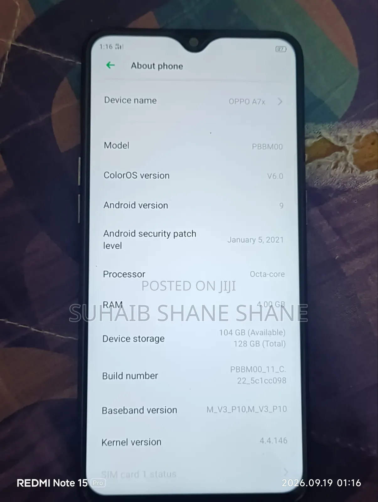 Oppo A7x 128 GB Blue