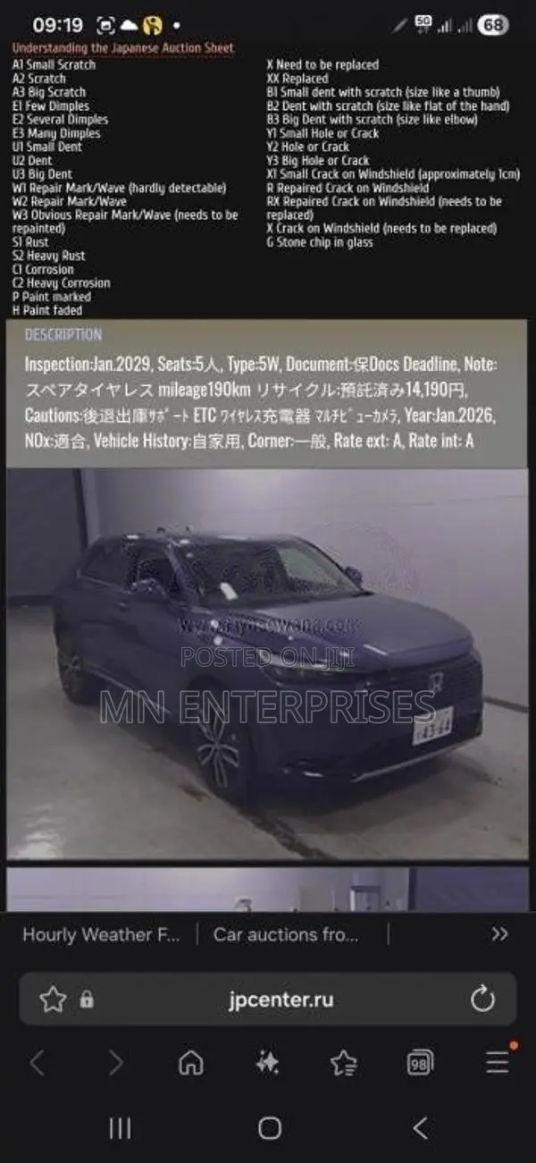Honda Vezel Premium 2025 SUV Unregistered (Recondition)