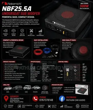 Underseat Sub Woofer Nakamichi NBF25.5a