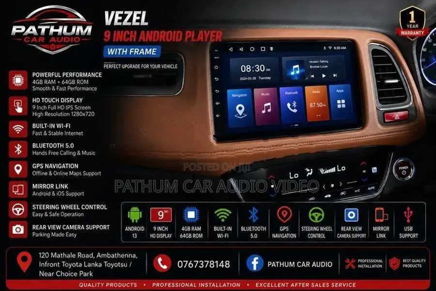 9 inch Honda Vezel Android Player with Frame