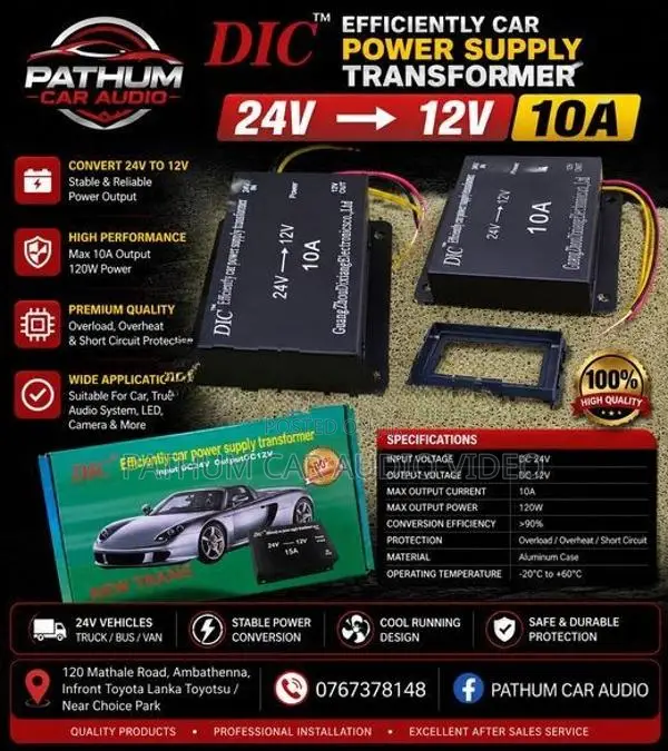 24V TO 12V DIC 10A Power Converter