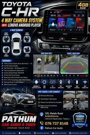 Toyota CHR 4Way Camera with Lenovo Android Player 4GB