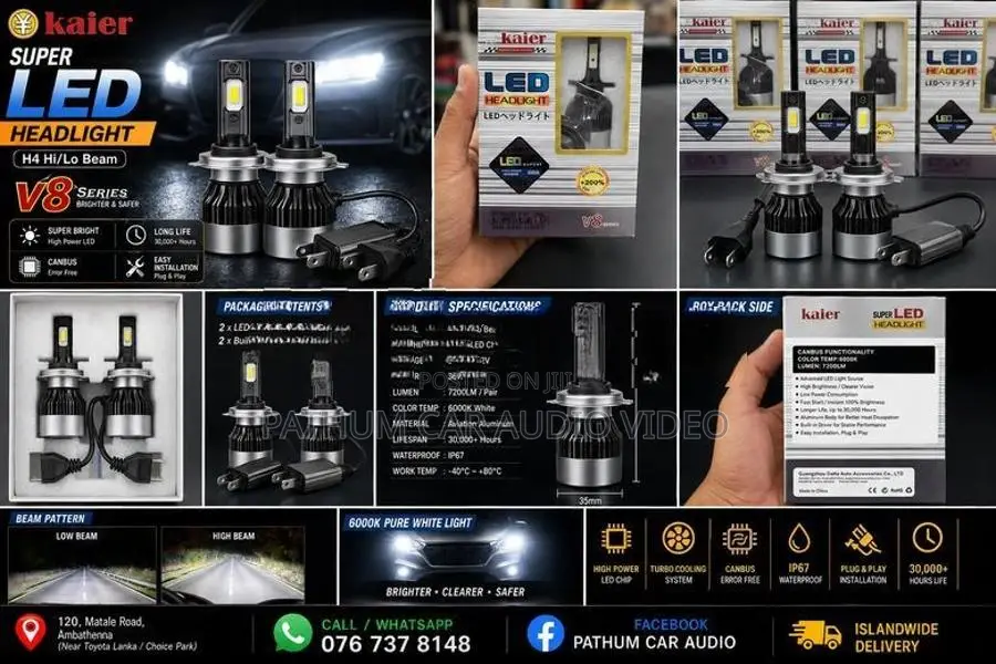 Kaier H4 Head Light V8