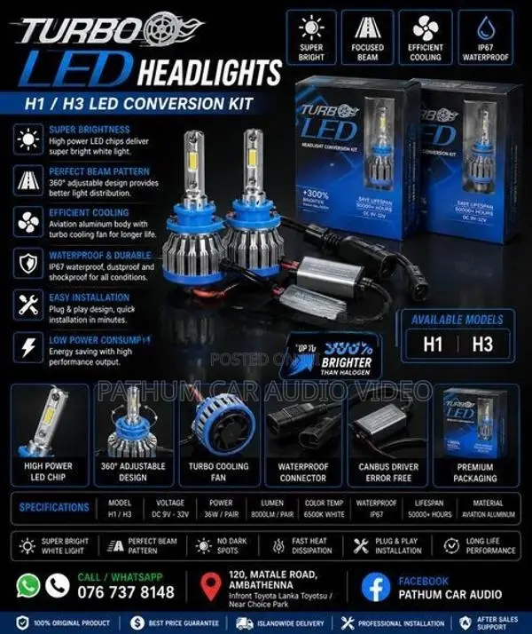 Turbo H1/H3 LED Head Light