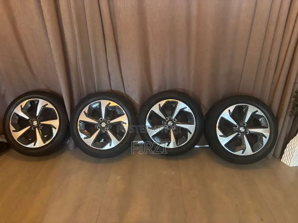 Suzuki swift 2024 alloy wheel set and Tyres for Car