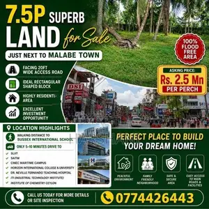 8.5P Superb Land for Sale – Walking Distance to Malabe Town