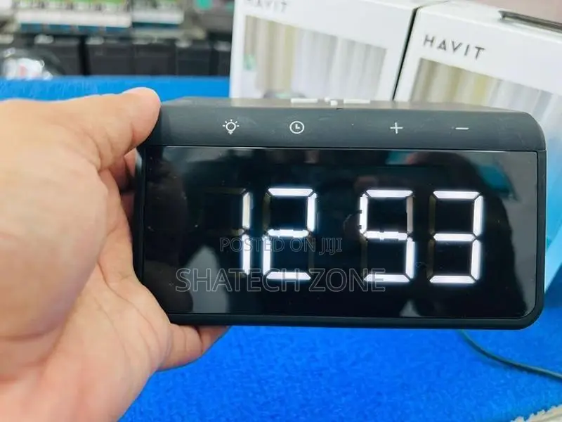 WIRELESS CHARGER (NEW) ALARM CLOCK - HAVIT W320