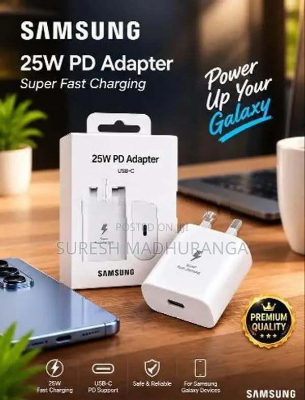 Samsung 25W Fast Charger | USB-C PD Adapter Super Charging