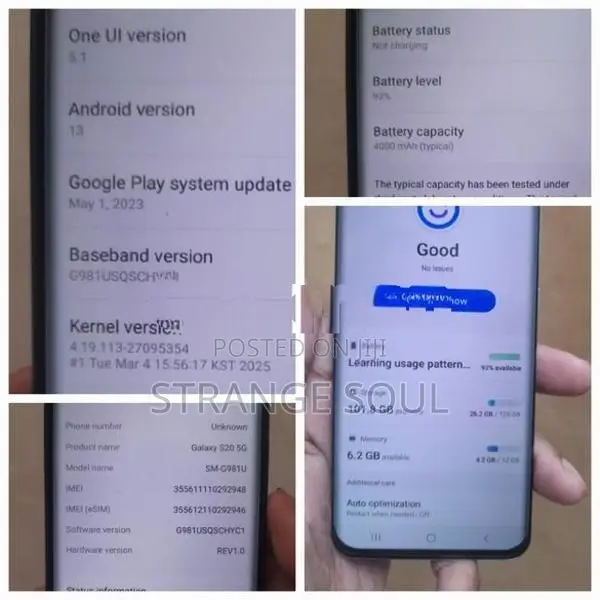 Samsung Galaxy S20 SIM USA (Used)