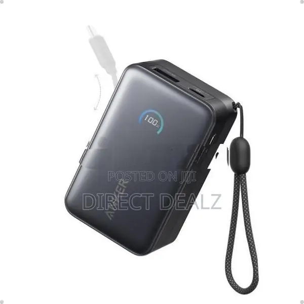 Anker Nano Power Bank 45W 10000mAh with Built-In Retractable USB-C Cab
