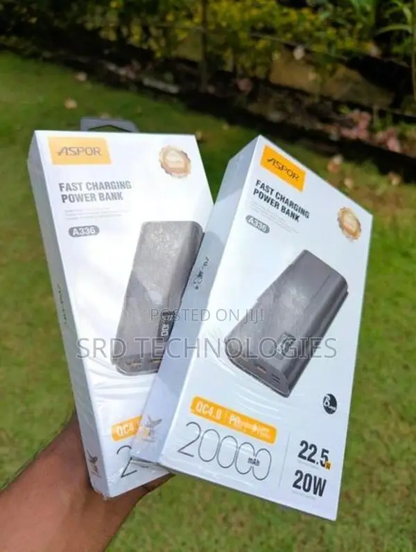 Asper Apsor A336 20000MAh Fast Charging Power Bank (Brand New)
