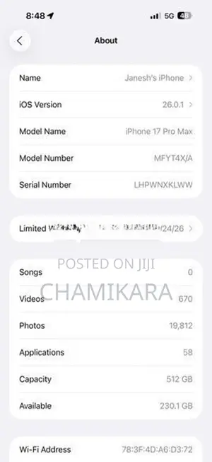 Apple iPhone 17 Pro Max (Used)