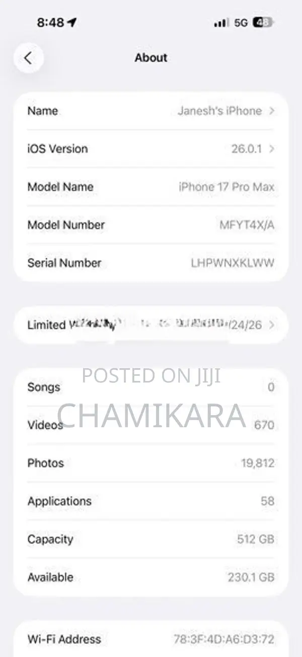 Apple iPhone 17 Pro Max (Used)