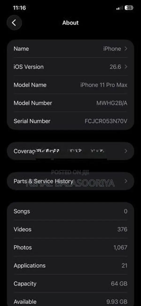 Apple iPhone 11 Pro Max (Used)