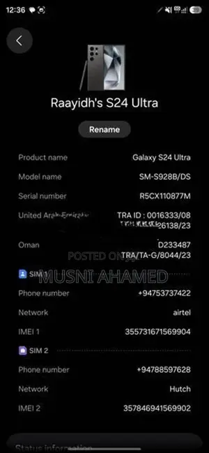 Samsung Galaxy S24 Ultra (Used)