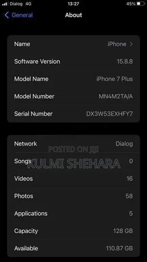 Apple iPhone 7 Plus 128GB - Display Fault For Parts