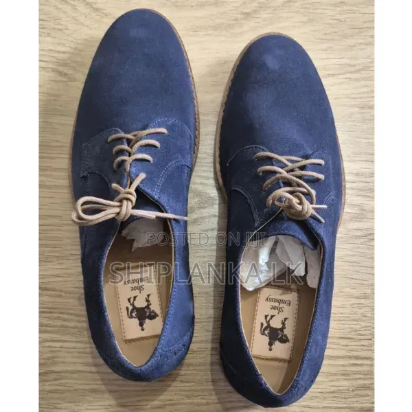 Shoe Embassy London Men’s Navy Blue Suede Brogue Shoes