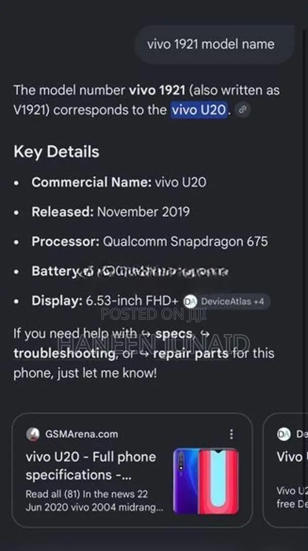 Vivo Y17 (Used)