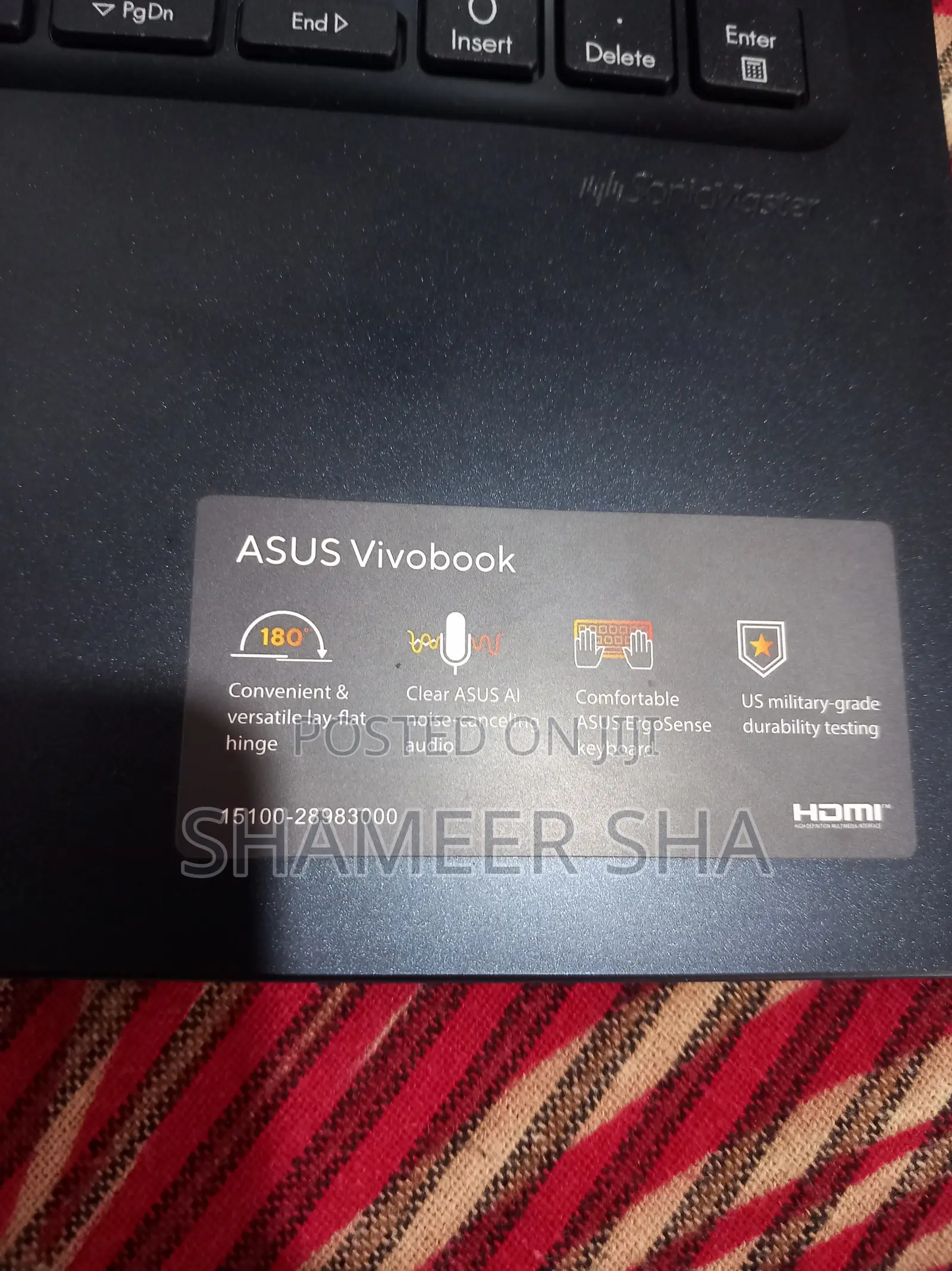 Laptop Asus Vivobook 15 16GB Intel Core 7 SSD 512GB