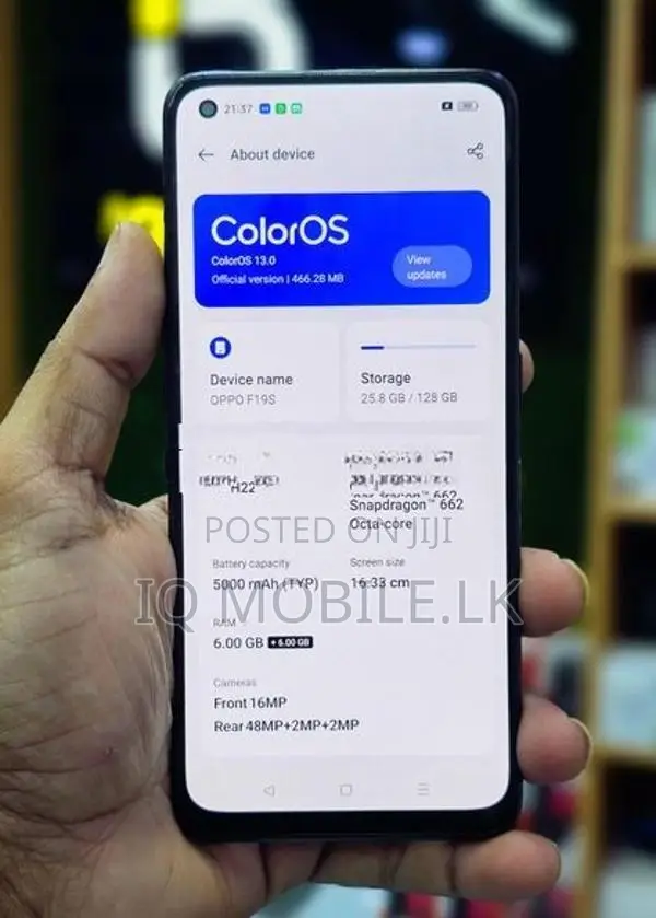 Oppo F19 s 12GB 128GB AMOLED (Used)