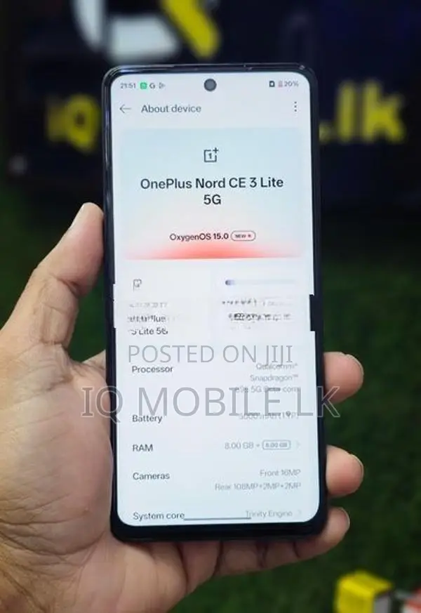 OnePlus Nord CE 3 Lite 5G 16GB 256GB FINGER (Used)