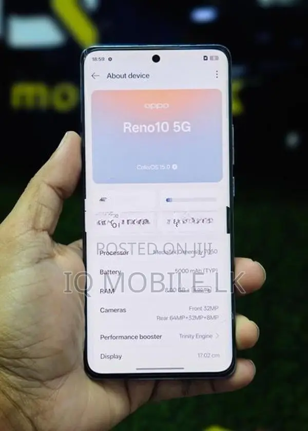 Oppo Reno 10 5G 16GB 256GB (Used)