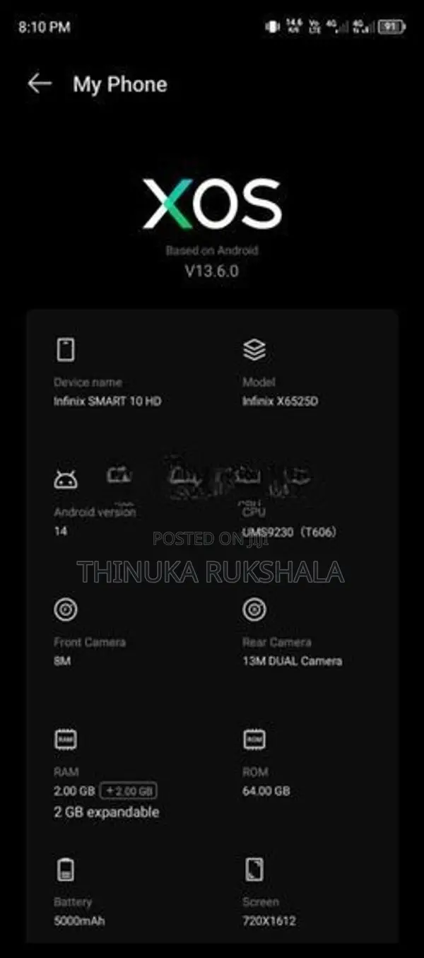 Infinix Smart 10 10HD (Used)