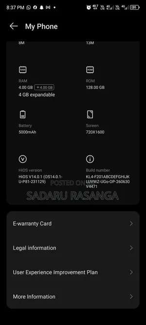 Tecno Spark Go 128 GB Gray