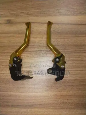 MZS Motorcycle Brake & Clutch Lever Set (Gold) for Motorbike