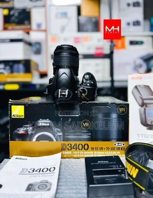 Nikon D3400 24.2MP DSLR Camera Full Set Box