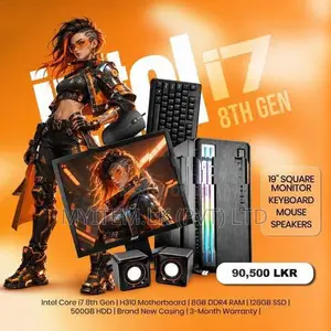 INTEL CORE I7 8TH GEN DDR4 8GB RAM 128GB SSD & 500 HDD FULL SET 19"