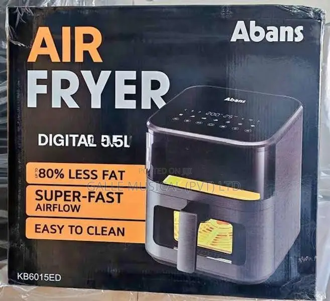Abans 5.5L Air Fryer - Black