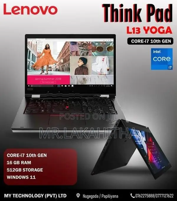 LENOVO THINK PAD L13 YOGA | CORE i7 10TH GEN|16GB 256GB|USED