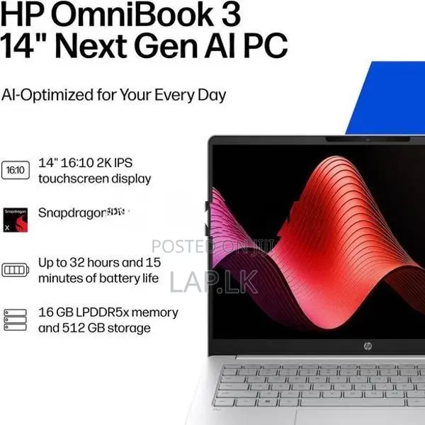HP Next GEN AI Snapdragon® X X1-26-100 16GB DDR5 512GB NVME
