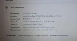 Dell i5 8 gen 256 GB/8 GB