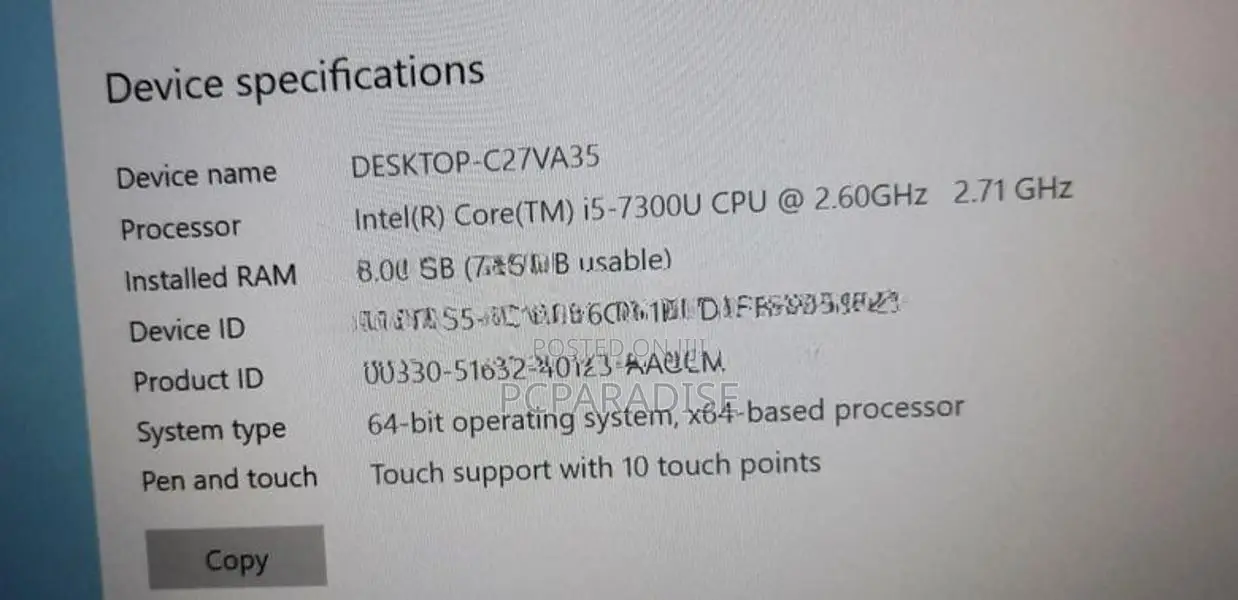 Dell i5 7 gen Douch