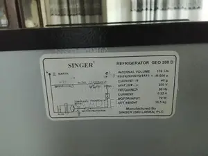 Singer Refrigerator