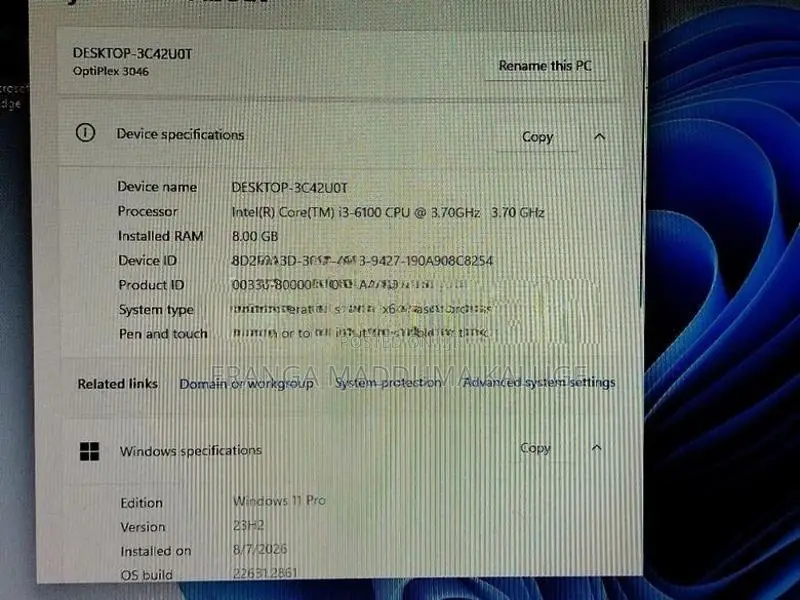 Dell OptiPlex 3046 i3 6th Gen 8GB RAM 500GB + 19" Monitor