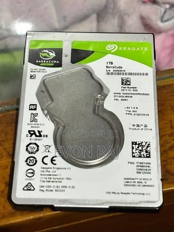 Seagate BarraCuda 1TB 2.5-inch Internal Hard Drive (HDD)