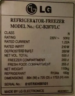 LG Double Door Fridge