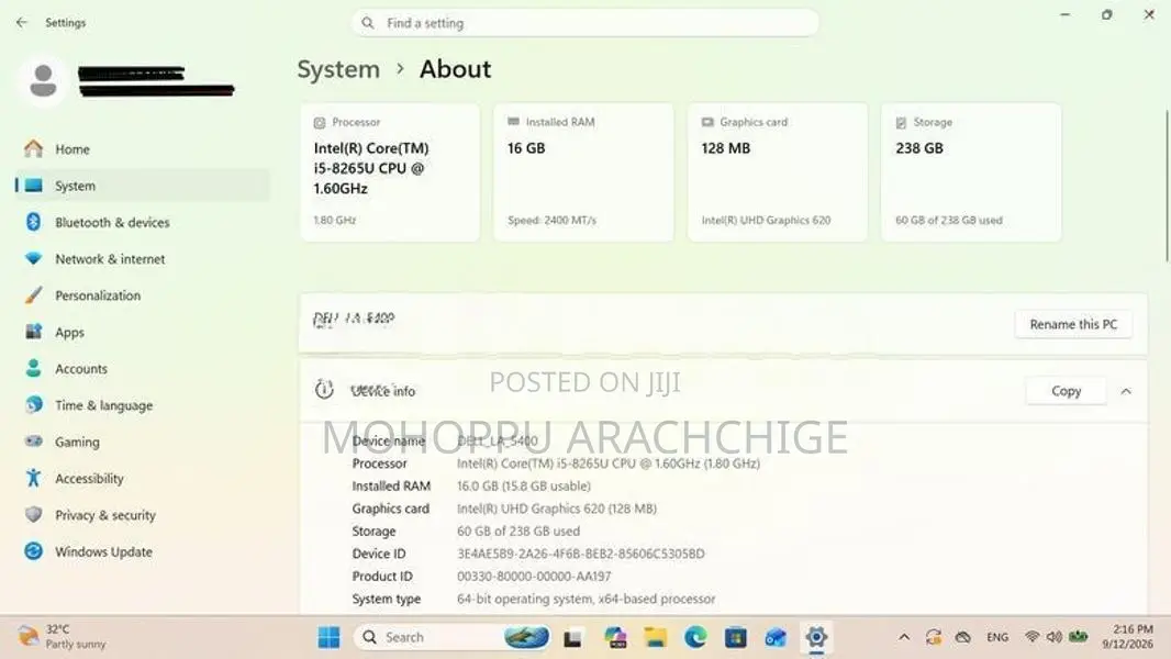 Dell Latitude 5400 i5 8th Gen
