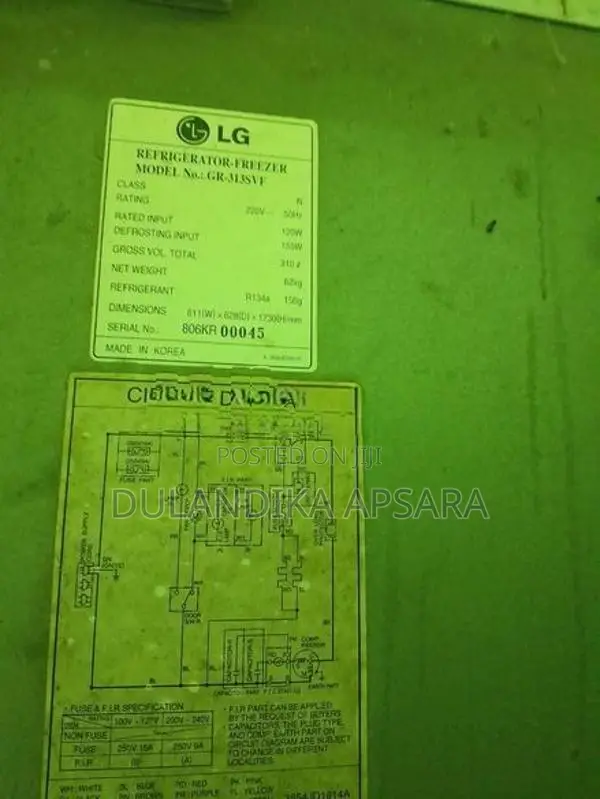 LG Refrigerator-Freezer Model No.GR313SVF