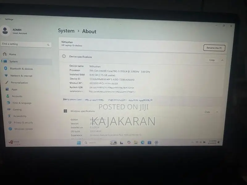 HP 15-dw3024nia i3 11gen Laptop