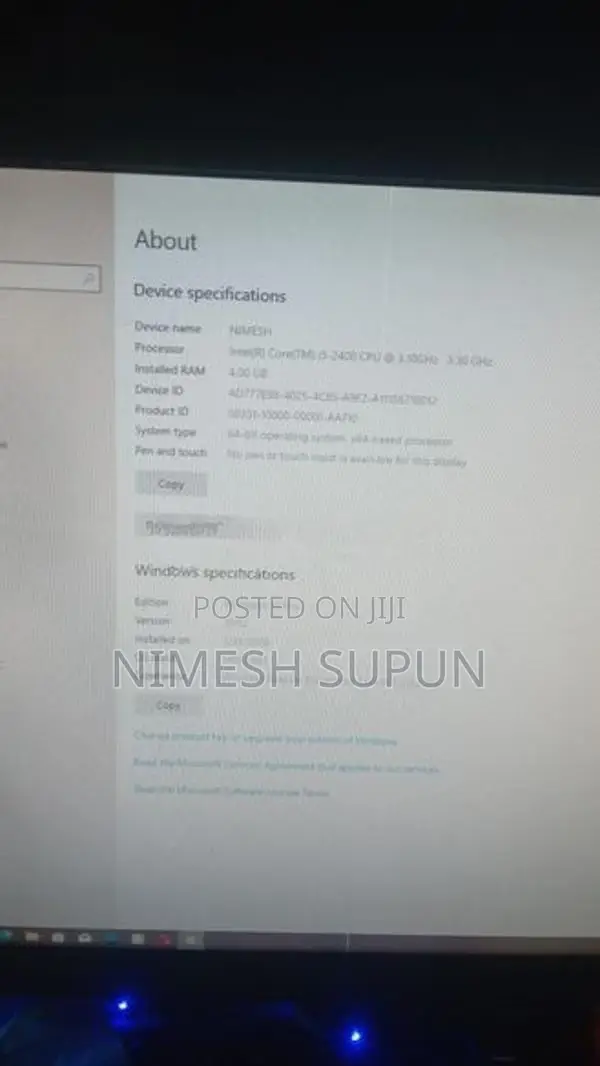 Samsung I3 5gen 4GB RAM 512 Vga Win 10