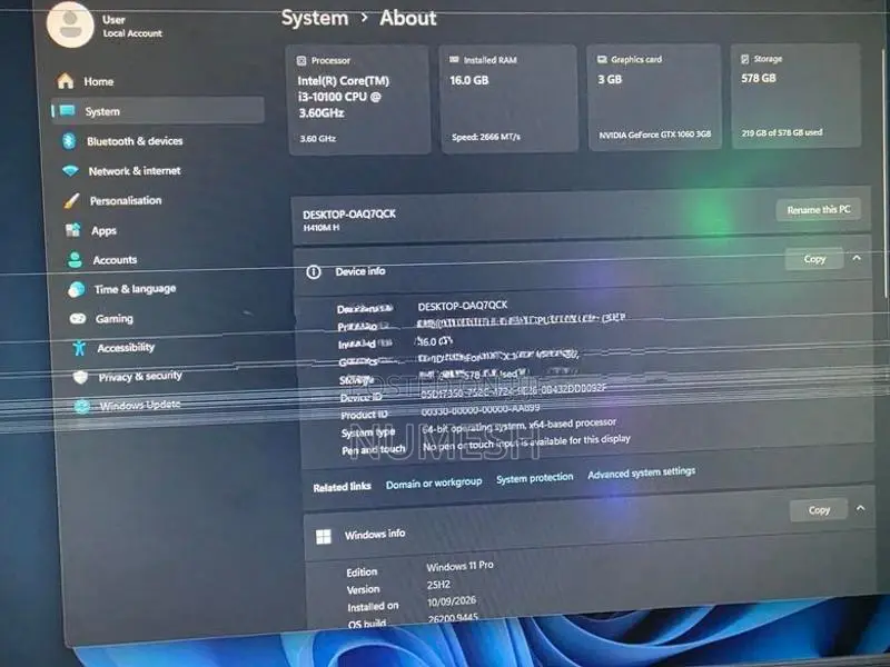 Intel i3 10th Gen PC