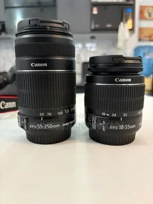 Canon EOS 1500D Dslr Camera With 18-55mm / 55-250mm Lenses + Dry Box
