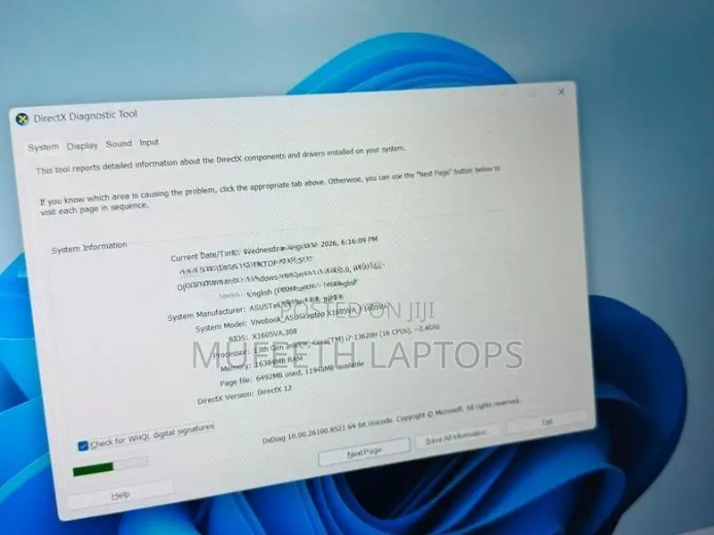 Asus Vivobook i7 13Gen H Processor 16/512GB 15.6”FHD