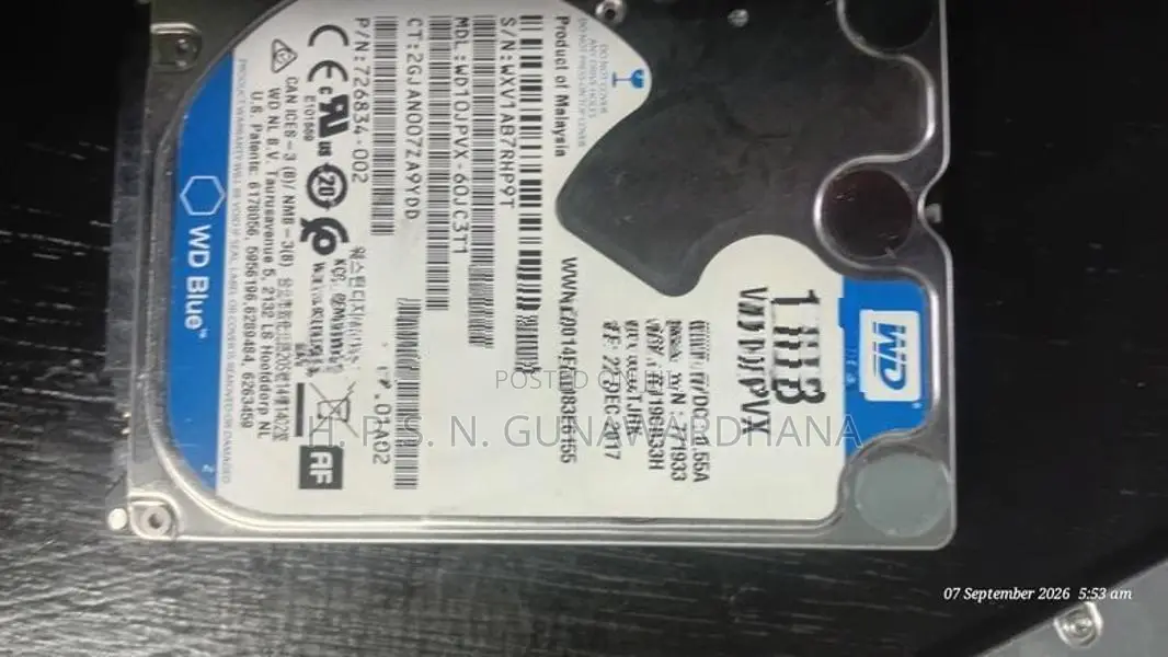 Western Digital 1TB Laptop HDD