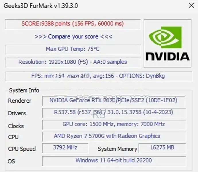 MSI Ventus RTX 2070 8G