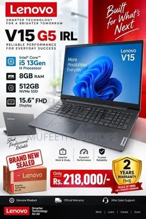 New Lenovo V15 i5 13Gen H processor 8/512GB 15.6”FHF
